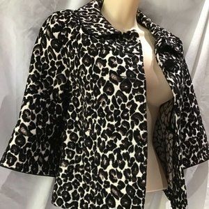 Forever 21 Leopard cache crop swing jacket